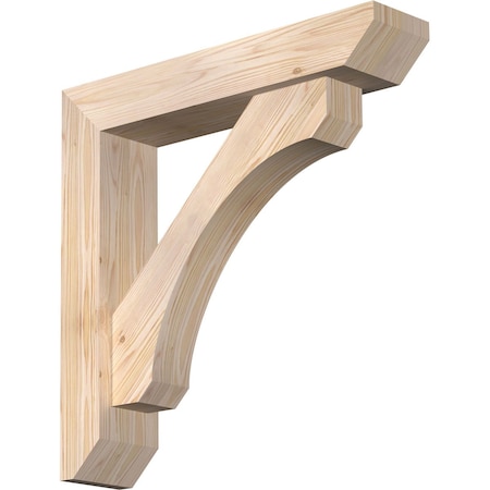 Ekena Millwork Legacy Slat Smooth Bracket w/ Offset Brace, Douglas Fir, 5 1/2"W x 26"D x 26"H BKT0604X26X26LEC06SDF